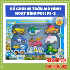 Xe ô tô đồ chơi cho bé chạy trớn mô hình nhân vật poli và những người bạn – Thị trấn đồ chơi