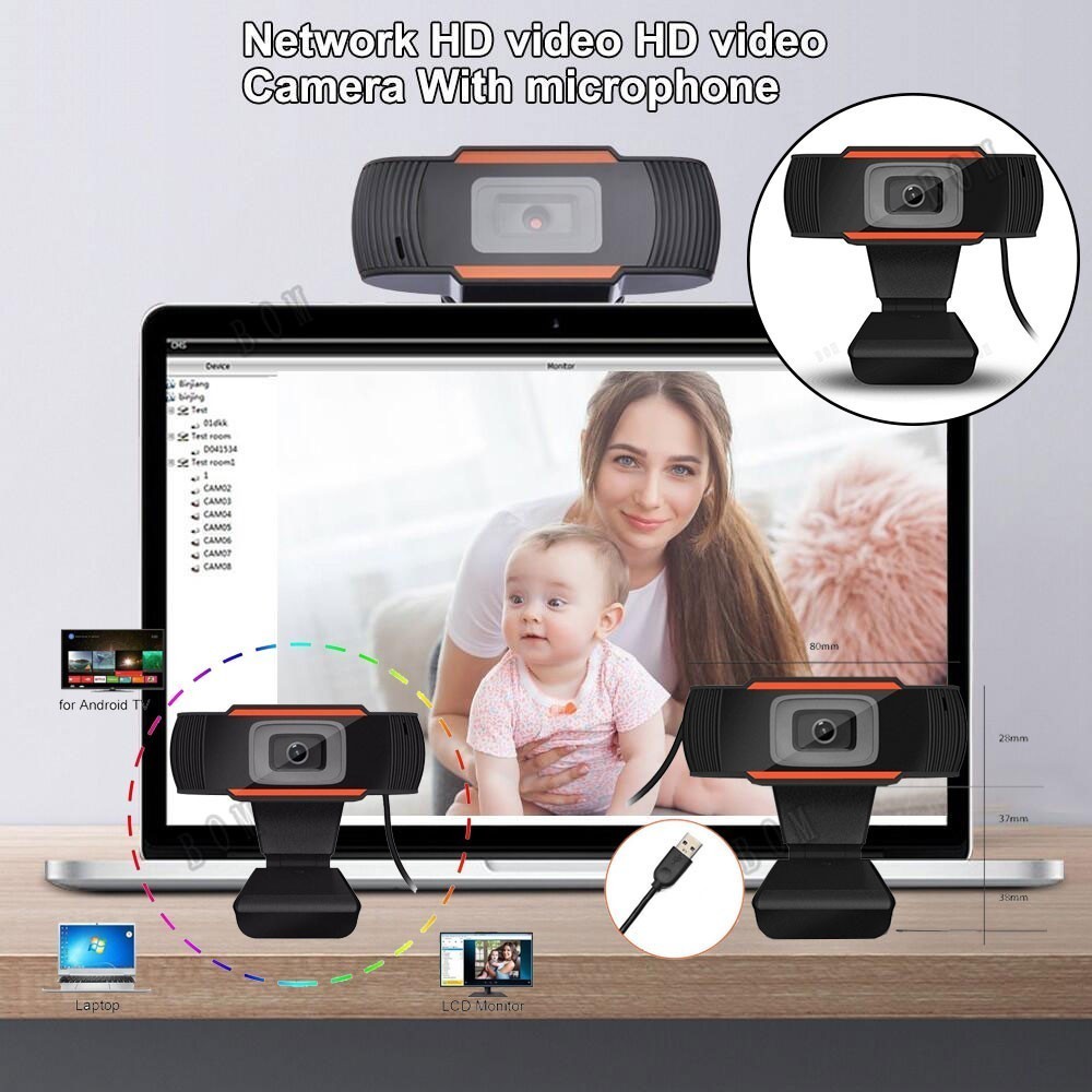 Manual 1080P HD Webcam Web Camera With MIC MICROPHONE For Computer For PC Laptop Skype MSN