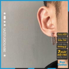 Khuyên Tai Tròn Small Chain Dây Xích Kuu Clothes – Bông Tai Phong Cách Hàn Quốc Đơn Giản Thép Titan Không Gì
