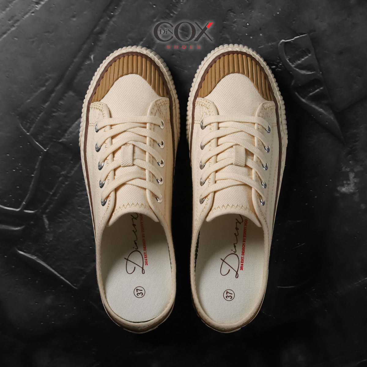 FREESHIPMAX Giày thể thao Nam Nữ chính hãng DINCOX Shoes - E10 Off White , Chất Vải Canvas nhập khẩu...