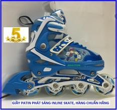 (AI BẢO CỨ RẺ LÀ KO XỊN HÃY VÀO) Giầy Patin Phát Sáng INLINE SKATE, Hàng Hãng, Chất Lượng 5 Sao,(Xanh, Đỏ, Hồng, Tím)