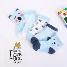 Set 5 đôi tất lưới cao cổ hình gấu cho bé T03
