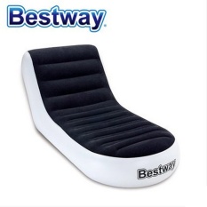 [ TẶNG KÈM BƠI HƠI ] Ghế lười hơi Bestway, Lazy flocking inflatable sofa êm ái chất liệu cao cấp (165x84x79)cm bảo hành 12 tháng