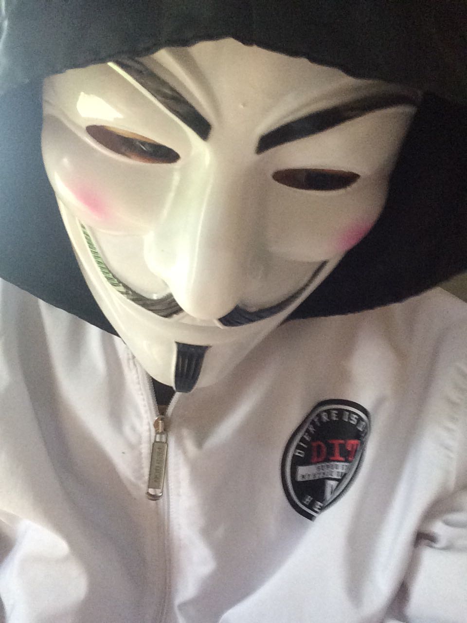 Mặt nạ Hacker mặt nạ Anonymous hóa trang (Trắng)
