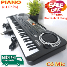 Đàn Piano Mới 2020 – Đàn Kỹ Thuật Số Âm Cực Hay – Đàn Piano 61 Phím Có Mic, Bé học đàn tại nhà phát triển tay, trí não ,thuộc bàn phím.