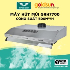 Máy hút mùi nhà bếp Goldsun GRH7700, g suất hút 500 m³/h, hai động cơ 80W với 3 tốc độ hút hiệu quả | Maclight