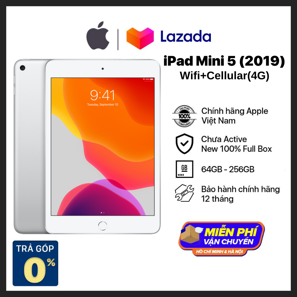 Máy Tính Bảng iPad Mini 5 (2019) 7.9 inch - Wifi + Cellular(4G) - Hàng Chính Hãng Việt Nam -...