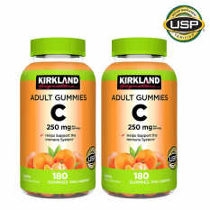 [HÀNG MỸ] Kẹo dẻo bổ sung Vitamin C Kirkland Adult Gummies C 250mg – Set 02 hộp 360 viên – Tách lẻ 01 hộp 180 viên