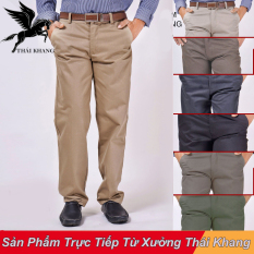 Quần ống đứng kaki nam trung niên chất vải bền không ra màu không xù lông size 50-90kg vải kaki bền đẹp phom dáng thời trang – Quần kaki nam trung niên QKNTN01
