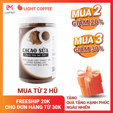 Bột CACAO SỮA hòa tan 3 in 1 Light Cacao đậm đà thơm ngon,dùng pha uống liền, đặc biệt không pha trộn hương liệu, 100% từ cacao nguyên chất – hũ 550g