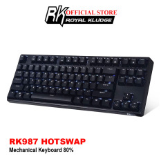 HOTSWAP RK987 – Bàn phím cơ RK ROYAL KLUDGE RK987 TKL 87 phím Đèn nền LED trắng Tenkeyless Bàn phím Bluetooth không dây / Chơi game kết nối Bluetooth 5.0 – Wireless 2.4G – Cáp Type C – Hãng phân phối chính thức