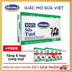 Thùng 48 Hộp Sữa tươi tiệt trùng Vinamilk 100% Có đường 180ml Tặng 6 hộp cùng loại