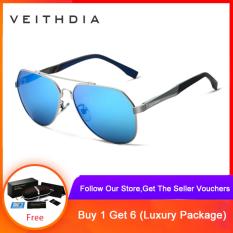 Kính râm quá khổ phong cách thời trang dành cho nam VEITHDIA Polarized Blue lens Eyewear Sun Glasses For Men Nam oculos 3598