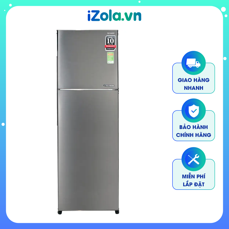 [Giao tại HCM] Tủ lạnh Sharp Inverter 253 lít SJ-X281E-DS – Làm lạnh gián tiếp – Ngăn rau quả giữ ẩm – Bộ lọc với các phân tử Ag+Cu Nano