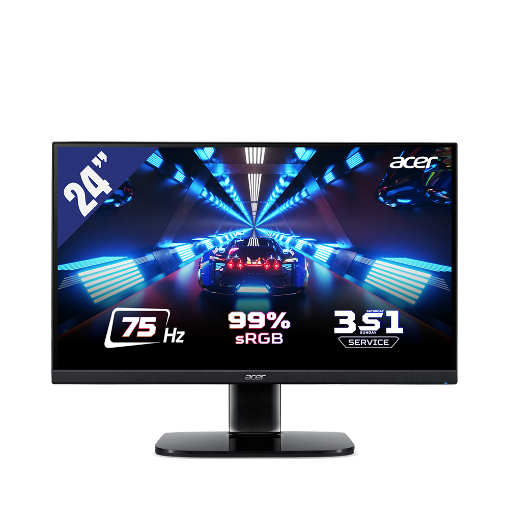 Màn hình LCD Acer 23.8” KA242Y A (1920 x 1080, VA, 75 Hz, 1 ms, FreeSync)