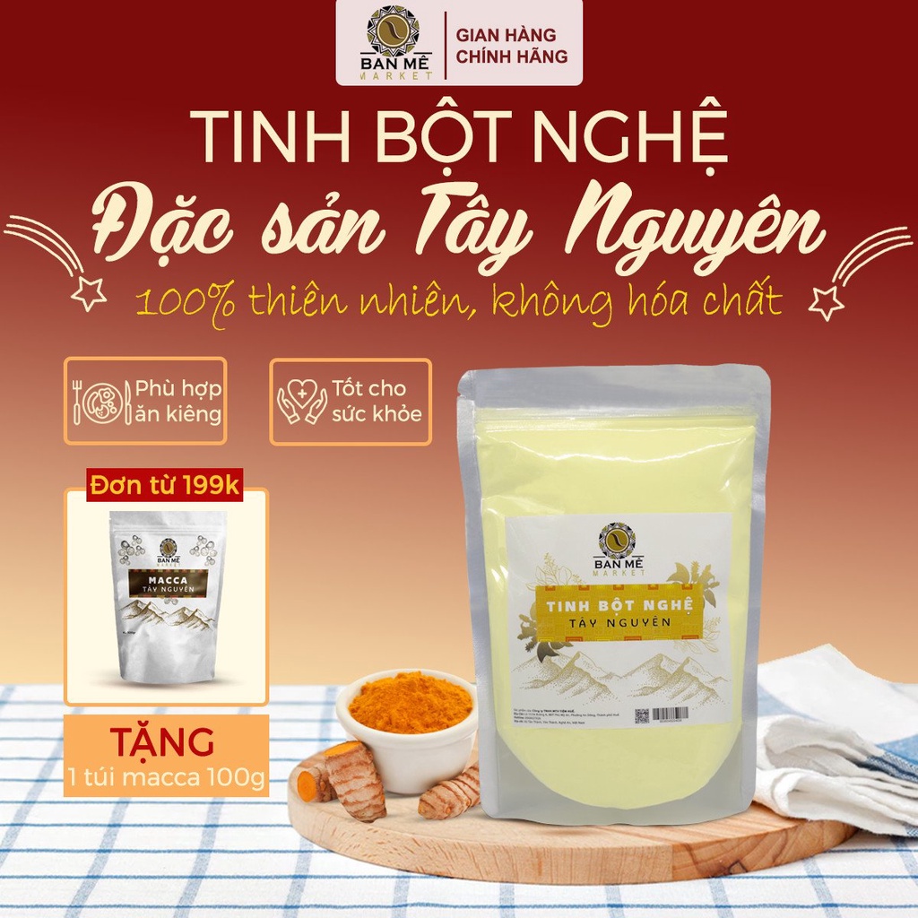 Tinh Bột Nghệ Tây Nguyên,Loại 1, thượng hạng, 100% Nguyên Chất, Tinh Bột Nghệ Vàng Ban Mê Market, Chuẩn Xuất...
