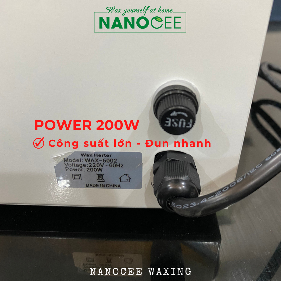 Nồi Nấu Sáp Wax Đôi NANOCEE-200 Công Suất Lớn 200W Đun Sáp Nhanh
