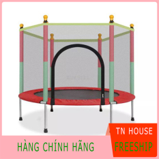 Nhà nhún , quây nhún nhảy lò xo lục giác có lan can.