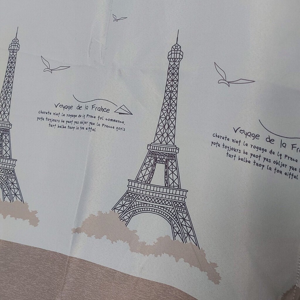 Rèm vải dày treo cửa chống nắng tốt 99% (có sẵn khoen) - 2m cao PARIS MÀU XÁM