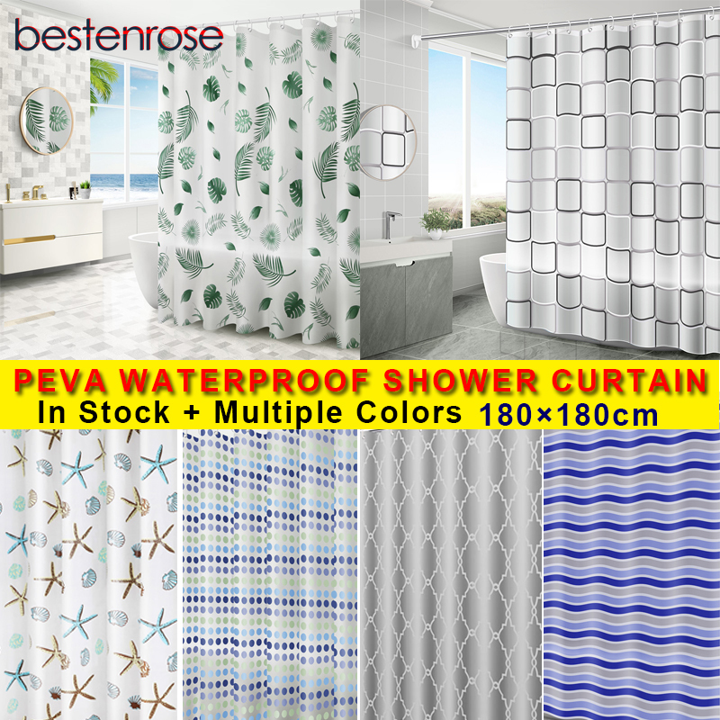Rèm Tắm Rèm Phòng Tắm Rèm Vải Dày PEVA/Polyester Rèm Tắm Chống Thấm Nước