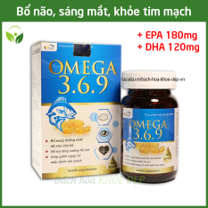 Viên dầu cá Omega 369 bổ não, sáng mắt, khỏe tim mạch cho người trên 6 tuổi – Hộp 60 viên Omega 1000mg, EPA 180mg, DHA 120mg