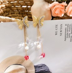 Khuyên tai dài cánh bướm quý phái – PK17034, cam kết hàng đúng mô tả, chất lượng đảm bảo, an toàn cho người sử dụng