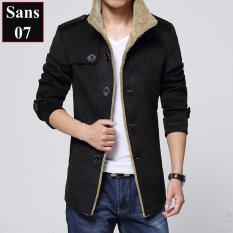 Áo khoác dạ nam dáng ngắn Sans07 lót lông manto hàn quốc blazer trần bông