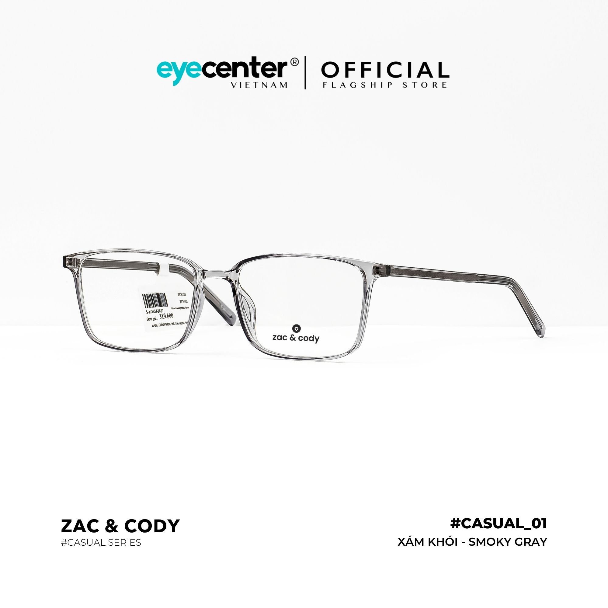 Gọng kính cận nam nữ chính hãng ZAC & CODY C01 lõi thép chống gãy nhiều màu nhập khẩu by...