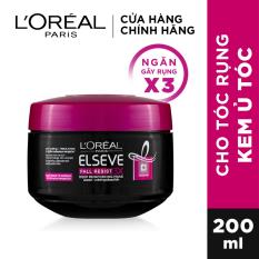 Kem ủ ngăn gãy rụng tóc L’Oreal Paris Elseve Fall Resist 3X 200ml
