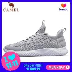 Giày Sneaker Thể Thao Nam Siêu Nhẹ Thoáng Khí Êm Chân, Đế Chống Mài Mòn Chống Trơn Trượt, Thích Hợp Để Chạy Bộ- Camel