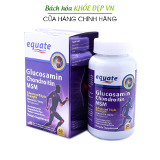 Viên uống bổ xương khớp Equate Glucosamin 1500 giảm đau nhức mỏi xương khớp, giảm thoái hóa khớp – Hộp 60 viên