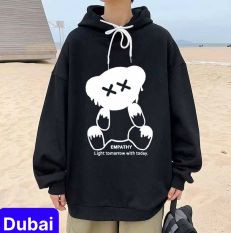 ÁO KHOÁC HOODIE NAM NỮ UNISEX CHẤT NỈ GẤU EMPATHY CHỐNG LẠNH NẮNG, NÓNG THU ĐÔNG HÈ VẢI DÀY PHOM FROM RỘNG SÀNH ĐIỆU VIP – DUBAI FASHION