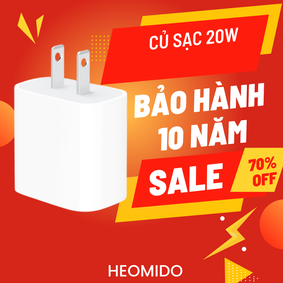 Củ sạc 20W Bảo hành 10 năm/ Fullbox/Chính hãng – Heomido Store