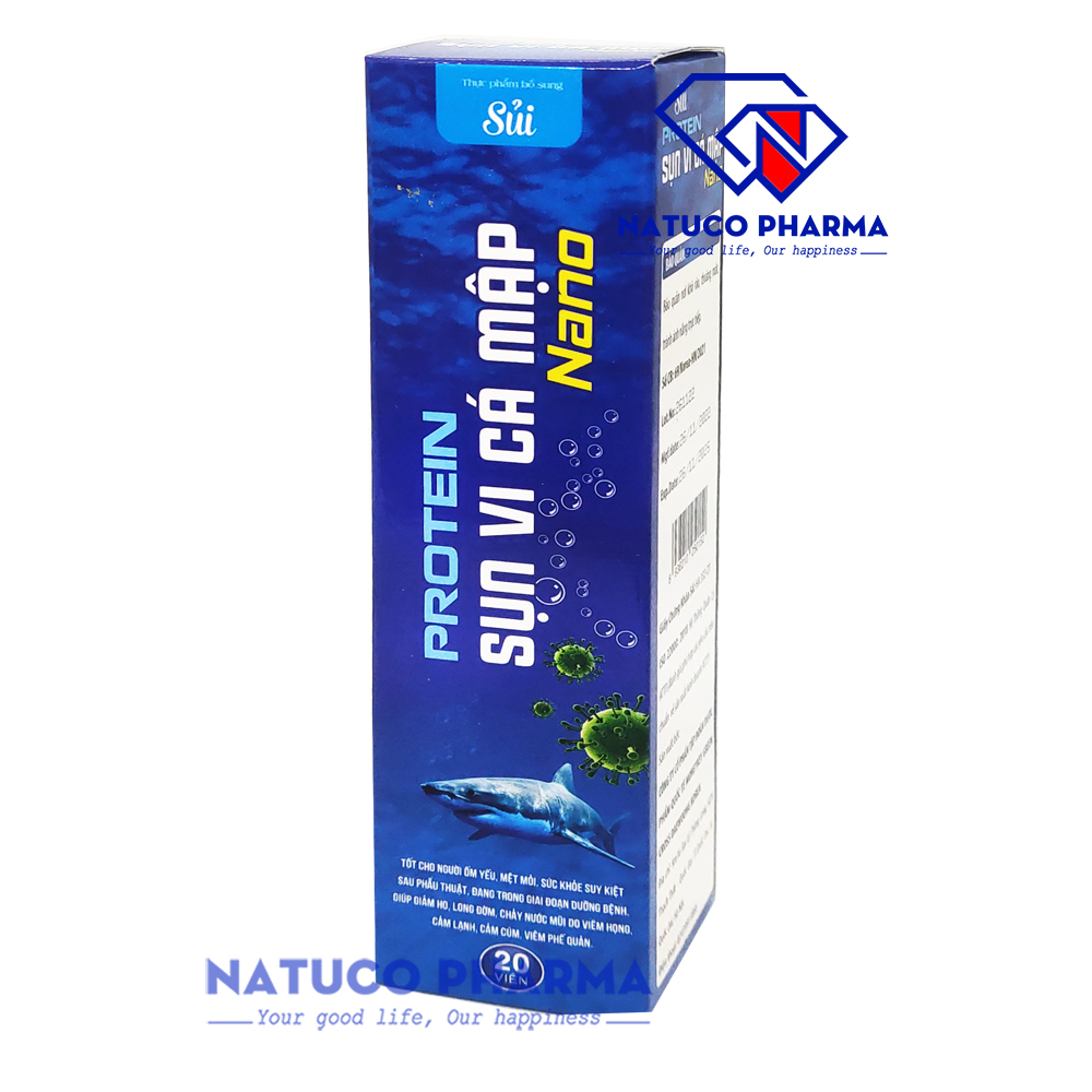 Viên sủi Sụn Vi Cá mập NANO Protein , đông trùng hạ thảo, cao lá thường xuân giúp tăng sức...