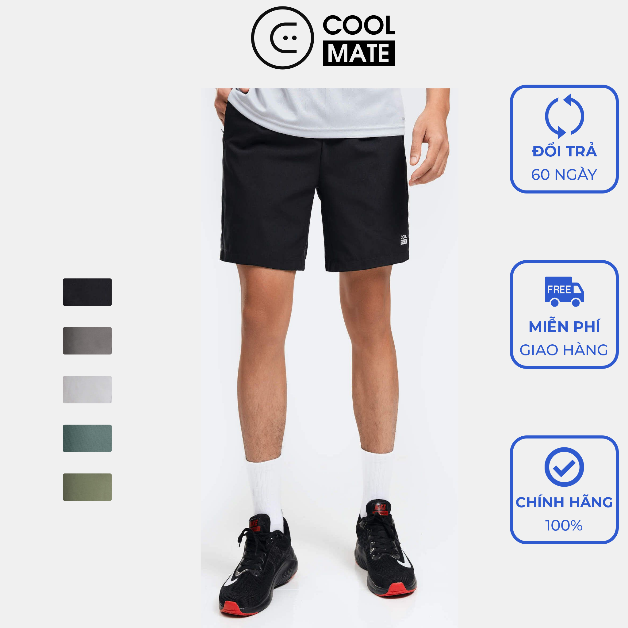COOLMATE – Quần short nam thể thao Movement 7″ co giãn nhanh khô