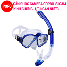 Bộ kính lặn GOPRO, Ống thở ngăn nước, MẮT KÍNH CƯỜNG LỰC, gắn được GOPRO, SJCAM, Camera hành trình – POPO Collection