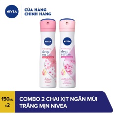 Combo 2 chai xịt ngăn mùi trắng mịn Nivea 150ml