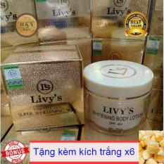 kem body dưỡng trắng da livy’s thái lan 250gr ( tặng kèm kích trắng)