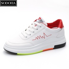 Giày Sneaker thể thao nữ SODOHA shop SN 36HQ89R – Trắng Phối Đỏ