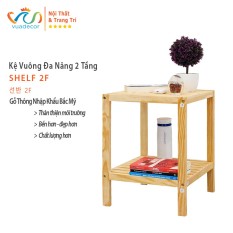 Kệ gỗ tủ tab đầu giường VUADECOR mặt gỗ 2 tầng lắp ghép thông minh decor trang trí nhà cửa