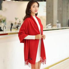 Khăn Choàng Cổ Trơn Bản Cao Cấp Phối Tua Rua P767 – parisa.vn