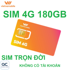 [HCM]Sim 4G trọn đời vnmb 180GB có hạn sử dụng 12 tháng không có tài khoản