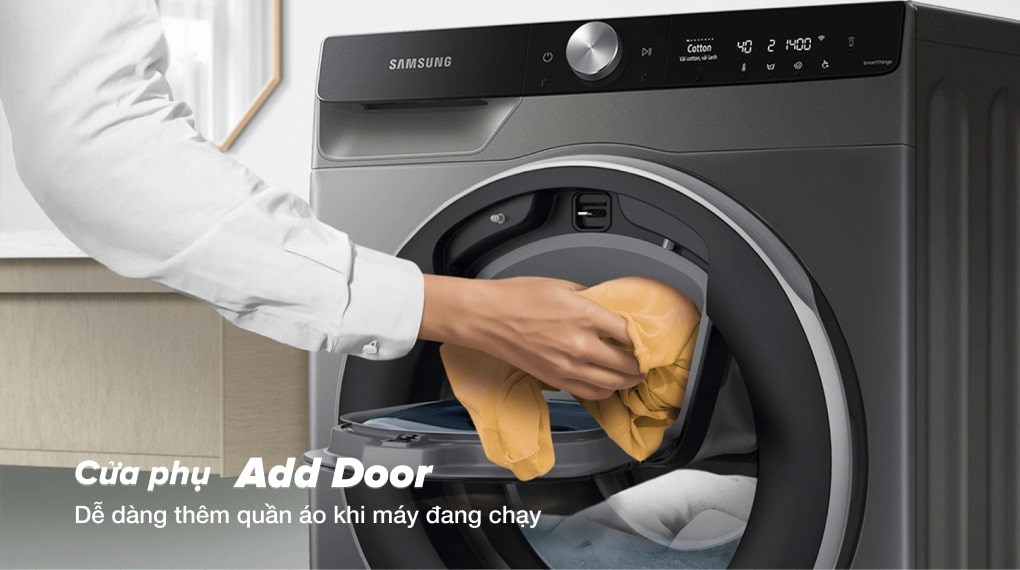 [Trả góp 0%]Máy giặt sấy Samsung Addwash Inverter giặt 9.5 kg sấy 6kg WD95T754DBX/SV