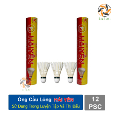Ống cầu lông Hải Yến 12 quả ( Đỏ Vàng ) sử dụng trong luyện tâp và thi đấu hàng Việt Nam chất lượng cao – LICLAC