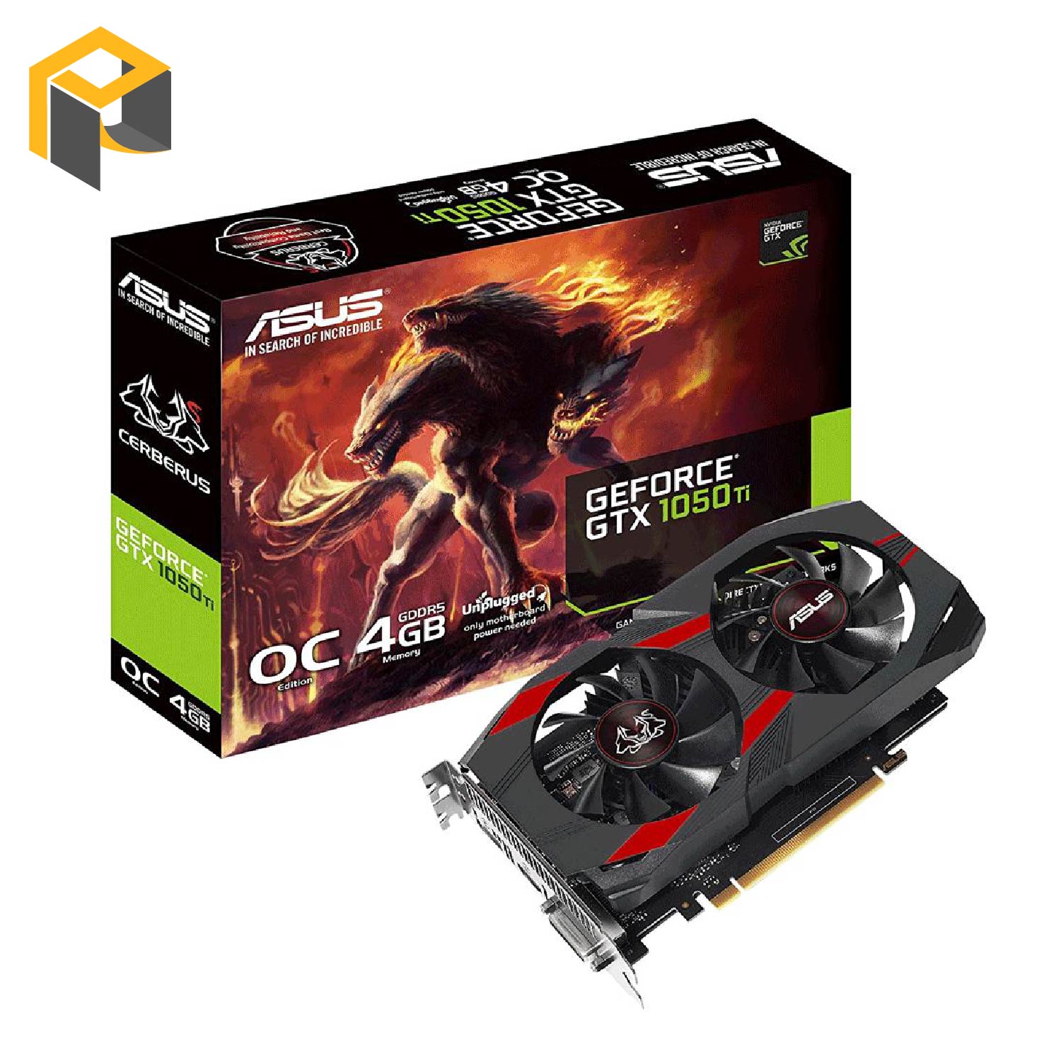 Card màn hình ASUS GeForce GTX 1050Ti 4GB GDDR5 Cerberus OC (CERBERUS-GTX1050TI-O4G)