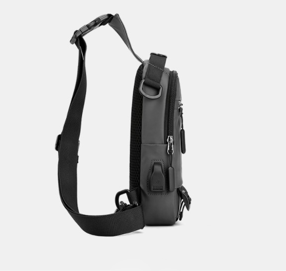 Túi đeo chéo nam vải gió chống thấm nước tích hợp cổng sạc USB, thiết kế nhiều ngăn rộng rãi...