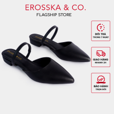 Giày mũi nhọn đế bệt thời trang Erosska 1,5cm màu đen – EL019