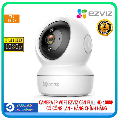 [HCM]Camera IP WiFi Xoay 360° EZVIZ C6N 2MP 1080P (NEW) – Camera không dây theo dõi chuyển động Hãng Phân Phối Chính Thức