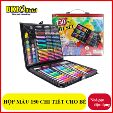Hộp màu 150 chi tiết, bộ màu vẽ đa năng 150 màu, hộp bút chì màu, bút vẽ bộ màu vẽ đa năng cho bé