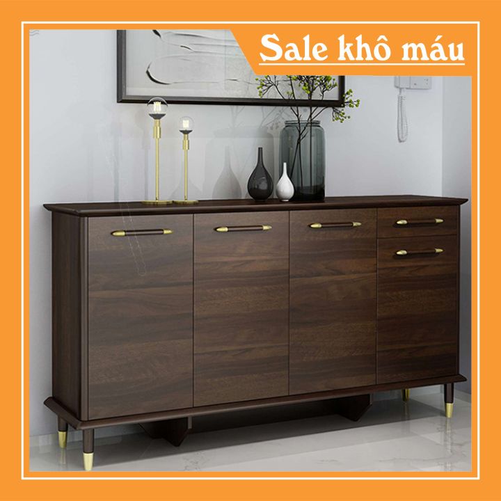 Tủ giày gỗ tự nhiên đa năng, tủ giày thông minh 4 cánh 1m69 TUR079